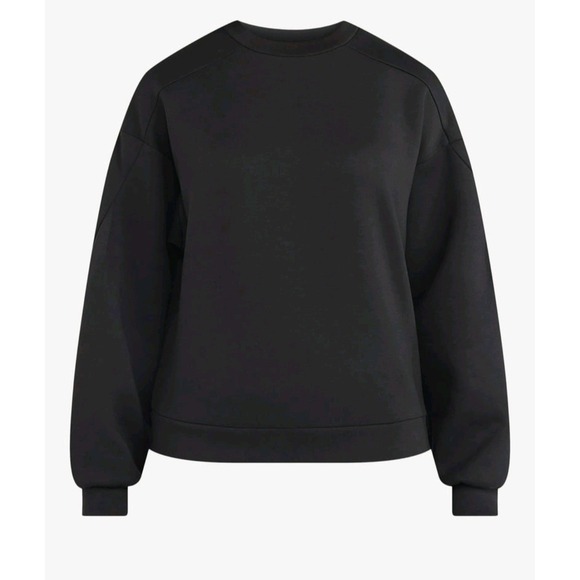 Avia Tops - Avia Seamed Scuba Pullover Sweatshirt Crew Black Women Large 12-14 52469